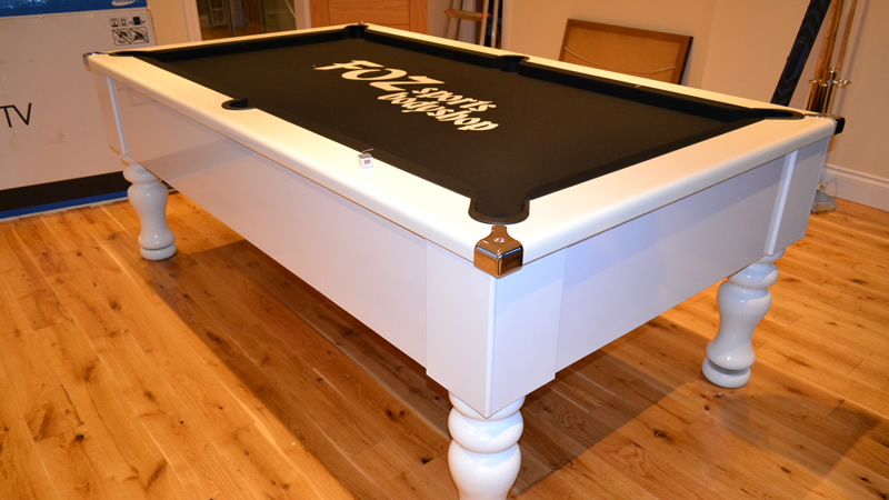 white pool table
