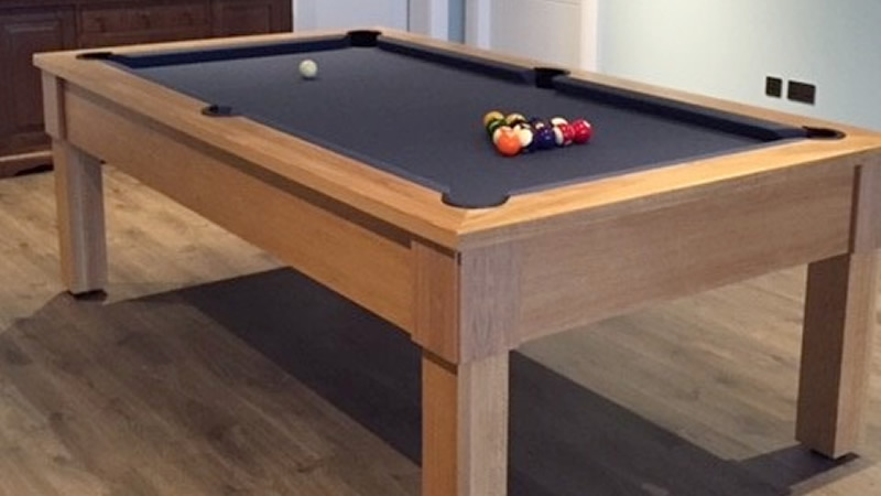 Solid Oak 8ft Pool Table | Polished Hardwood Pool Tables | Hamilton ...